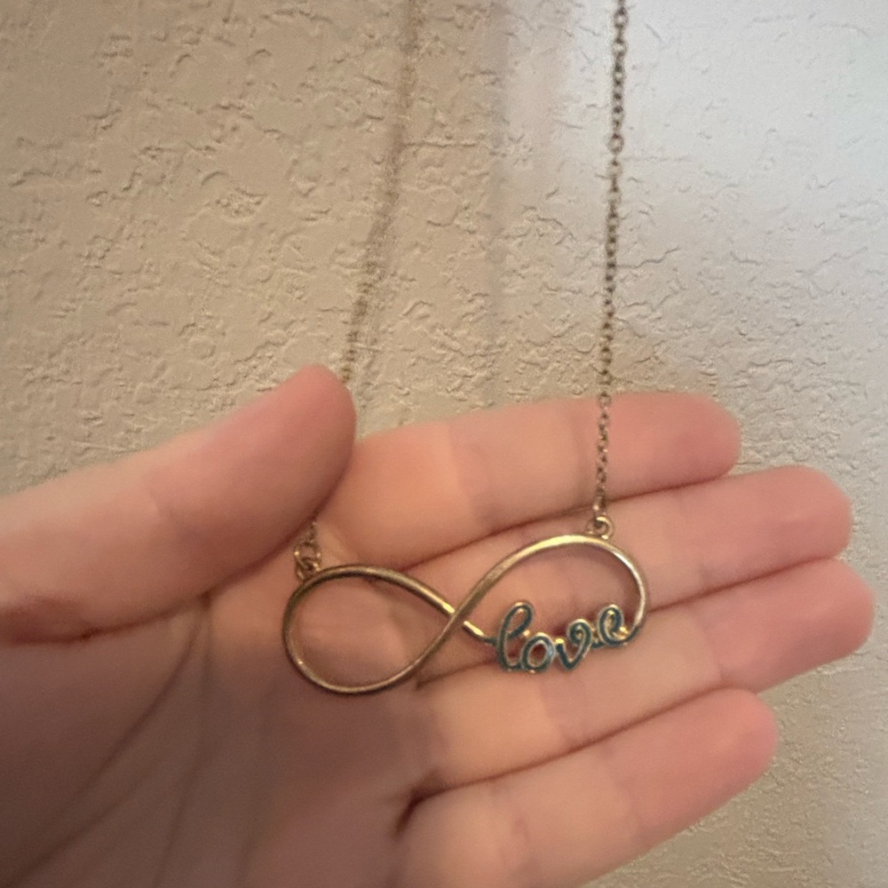 Gold Infinity Love Necklace